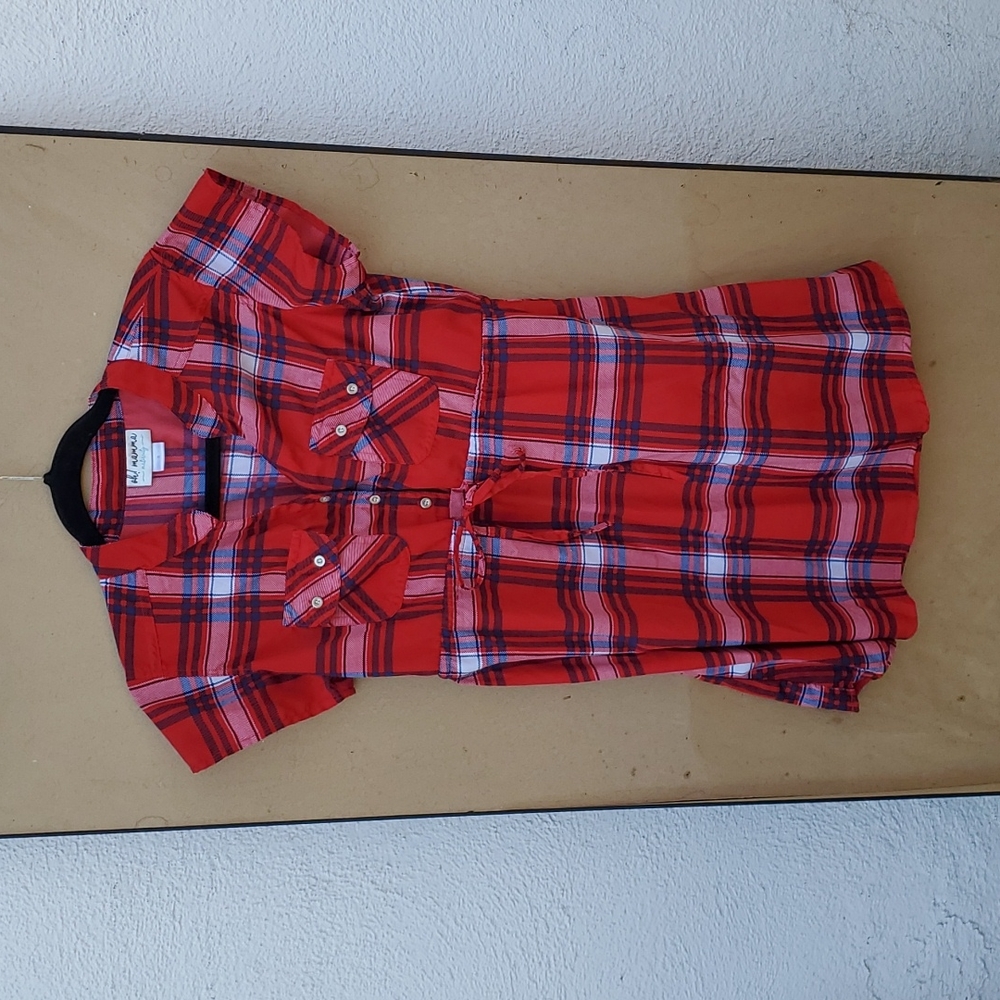 I am selling a casual but comfy plaid maternity dress!